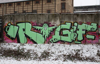 Graffiti bildlich: Das grüne Gespenst