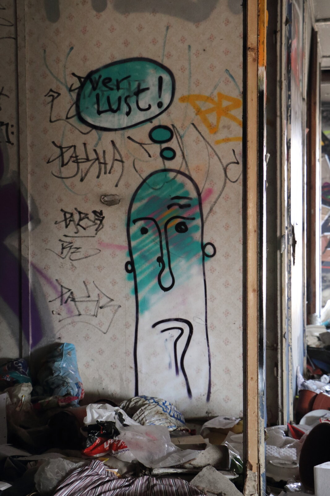 Graffiti bildlich: Strichkopf und Verlust
