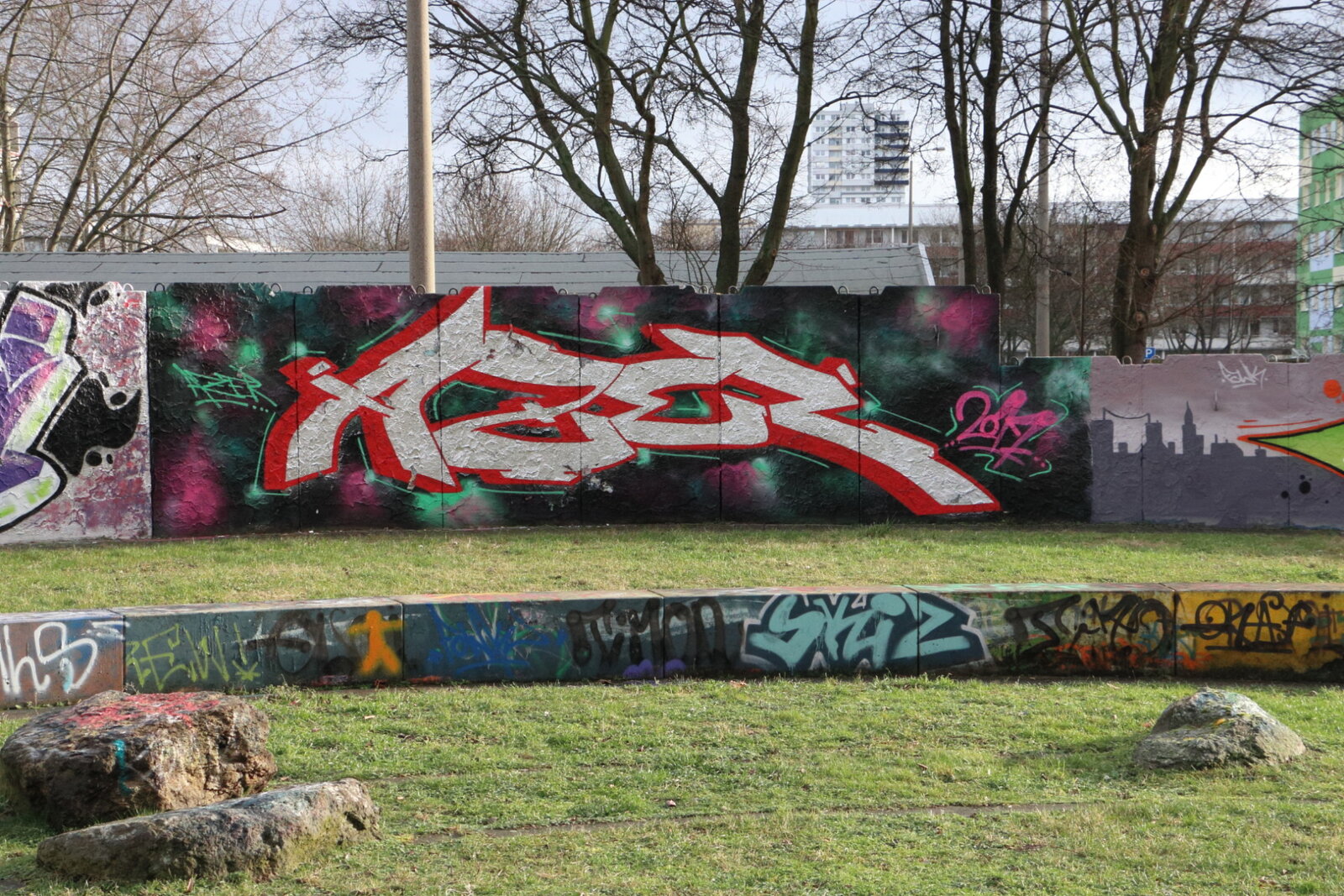 Ernst-Haeckel-Weg Halle-Neustadt, gesammelte Werke Jan. 2018