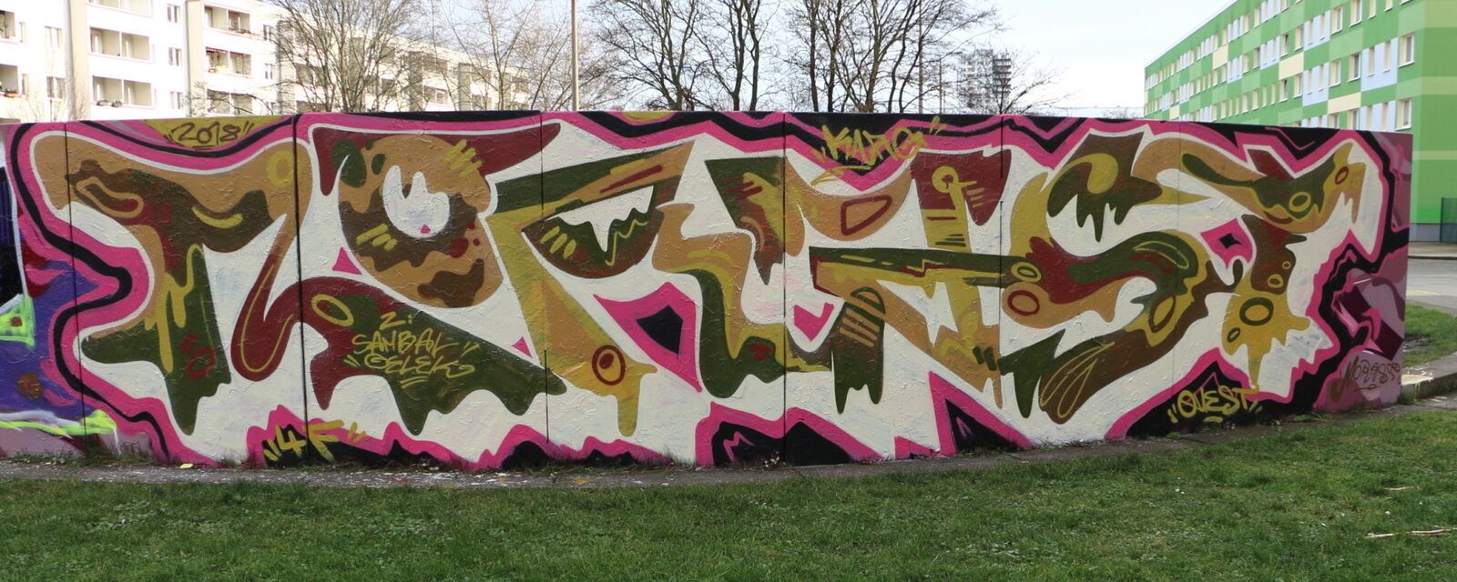 Ernst-Haeckel-Weg Halle-Neustadt, gesammelte Werke Jan. 2018