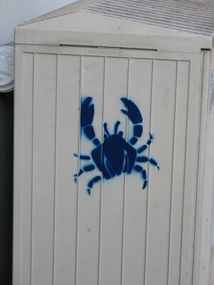 Blauer Krebs – Stencil