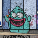 Graffiti bildlich: ein schwitzendes grünes Etwas