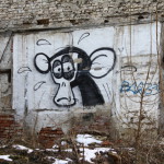 Graffiti bildlich: ein trauriger Affe
