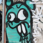 Graffiti bildlich: Nager in Grün